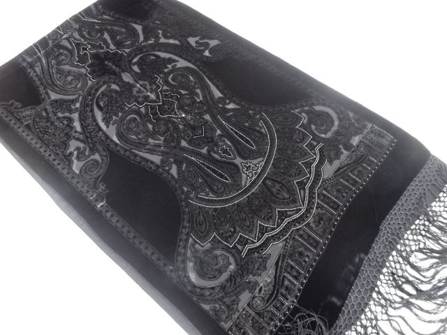 切りビロード　更紗模様　ショール